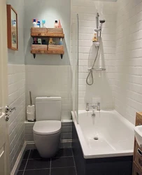 Bathroom design photo for a small bath on a budget