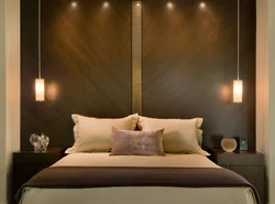 Photo of hanging lamps in the bedroom