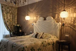 Photo of hanging lamps in the bedroom