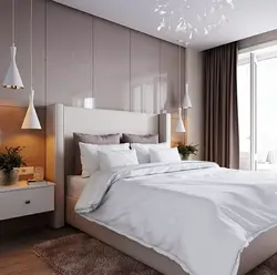 Photo of hanging lamps in the bedroom