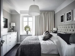Small bedroom in gray design