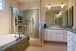 Kitchen with shower photo design