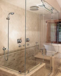 Kitchen with shower photo design