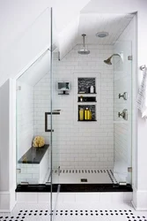 Home design bathroom under the stairs