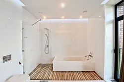 Bathtub and shower corner in one bathroom photo