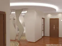 Plasterboard ceiling design hallway
