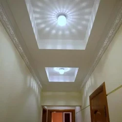 Plasterboard ceiling design hallway
