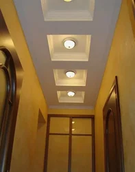 Plasterboard ceiling design hallway