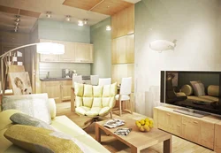 Interior of a small living room studio