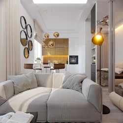 Interior of a small living room studio