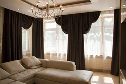 Curtain design for living room for two windows