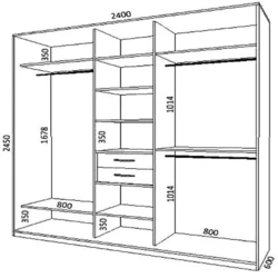 Built-in wardrobes in the hallway photo design inside with dimensions