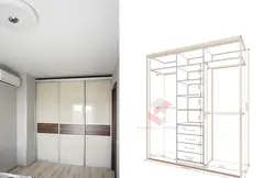 Built-in wardrobes in the hallway photo design inside with dimensions