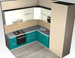 Small left corner kitchens photo