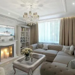 Fireplace In The Living Room 20 Sq M Photo