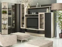 Corner furniture wall for living room photo