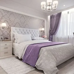 Simple bedroom design in light colors photo