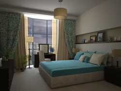 Brown blue bedroom design