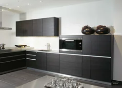 Anthracite kitchen color photo in the interior
