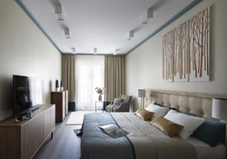 Narrow bedroom design with one window