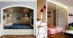 Bedroom in a niche photo