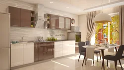 What color goes with milky color in the kitchen interior