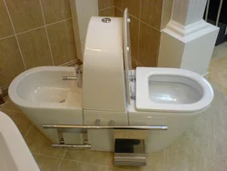 Photo of bidet and toilet in the bathroom