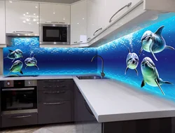 3 d walls in the kitchen photo