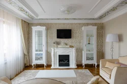 Обои в классическом стиле для гостиной в интерьере фото