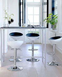 Bar Stools In The Kitchen For The Bar Counter Photo