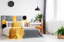 Yellow color in the bedroom interior what colors goes with