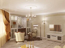 Photo living room in gold tones photo