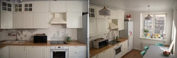 Real interyerdə ikea budbin ağ mətbəx