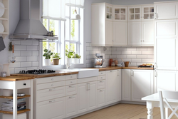 Нағыз интерьердегі ikea budbin ақ ас үйі