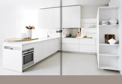 Corner kitchens white matte photo