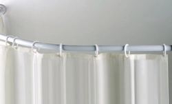 Curtain rod for bathroom curtains photo