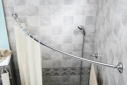 Curtain rod for bathroom curtains photo
