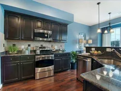 Combination of chocolate in the kitchen interior