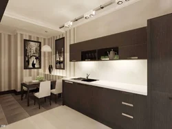 Combination of chocolate in the kitchen interior