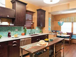 Combination of chocolate in the kitchen interior
