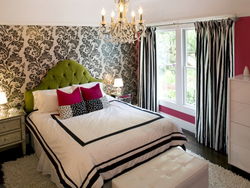 Curtains design for the bedroom combined photo design