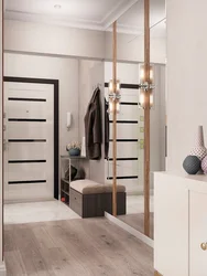 Kiçik bir koridor olan bir otaqlı mənzilin dizaynı