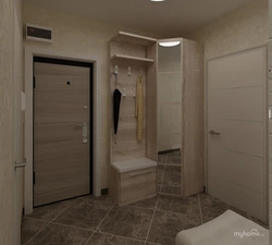 Design Of A One-Room Apartment With A Small Hallway