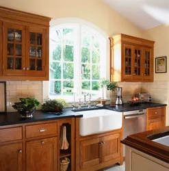 Photo of a bright kitchen with a window in the house