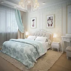Классикалық ақ жатын бөлмесінің фотосы