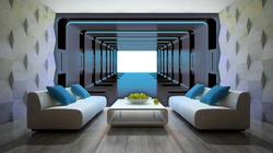 Photo Wallpaper That Increases Space For The Living Room Photo