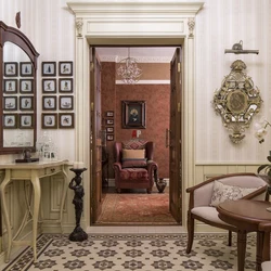 Hallway in retro style interior