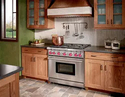 Kitchens with separate gas stove photo