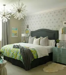 Gray green bedroom design