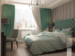 Gray green bedroom design